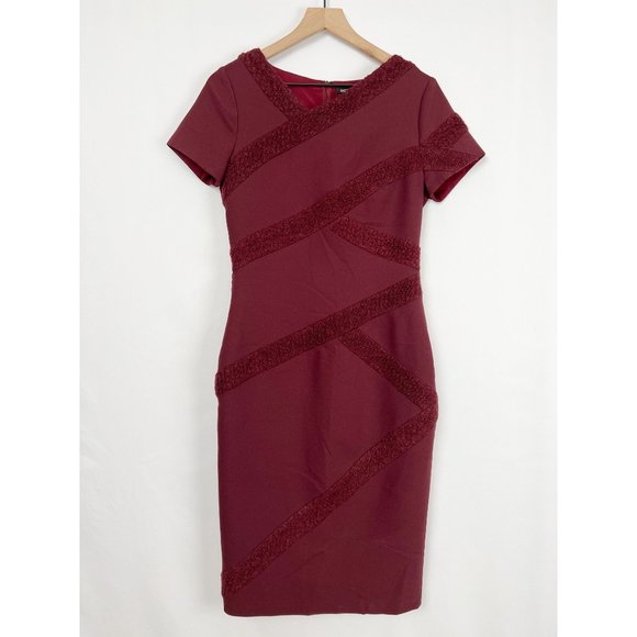 Raoul Midi Sheath Dress Wool Office Work Wear Formal Modern Event Wedding Guest - Picture 1 of 8